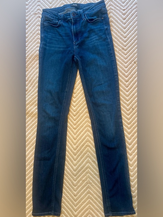 PAIGE Denim - Paige Hoxton Skinny Jeans Size 27 High Rise Dark Wash Stretch Denim Women’s